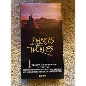Dances With Wolves 1990 Western War Drama Kevin Costner Orion VHS
